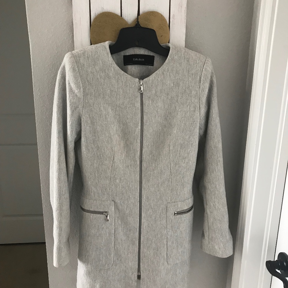 Zara Gray Coat - Size Small